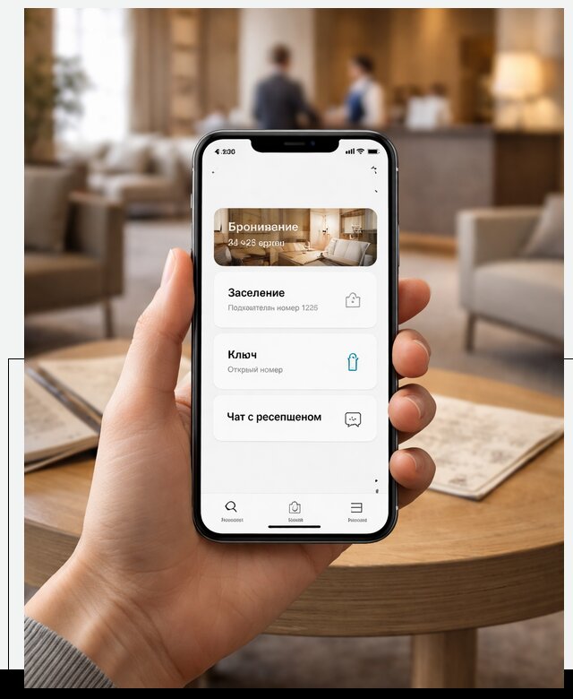 Мобильное приложение для гостей отеля в Отрадном, управление сервисом